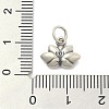 925 Sterling Silver Flower Charms with Jump Rings and 925 Stamp STER-M021-02AS-04-3