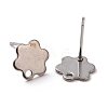 Non-Tarnish 201 Stainless Steel Stud Earring Findings STAS-K241-19P-2