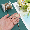 4 Yards Alloy Rhinestone Link Chains LCHA-PH0001-02G-3