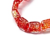 Handmade Dichroic Foil Glass Beads Strands DICH-U001-07M-3