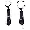 2Pcs 2 Styles Polyester Necktie for Unisex AJEW-OC0014-24-1