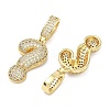 Brass Micro Pave Cubic Zirconia Pendants KK-P345-17G-02-2
