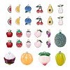 Elecrelive 32Pcs 16 Style Alloy Enamel & Resin Pendants and Charms ENAM-EL0001-01-10