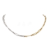5MM Two Tone 304 Stainless Steel Figaro Chain Necklaces for Women NJEW-JN05966-2