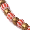 Evil Eye Lampwork & Glass Seed Beaded Stretch Bracelet BJEW-JB09528-5