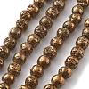 Electroplated Natural Lava Rock Beads Strands X-G-A251-B01-01A-2