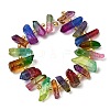 Electroplated Natural Quartz Crystal Beads Strands G-F800-D14-2