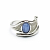 Eye of Horus Natural Kyanite Cuff Rings PW-WG75D57-04-1