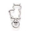 Alloy Swivel Snap Hook Clasps PALLOY-T090-82P-1