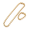 PVD Vacuum Plating 304 Stainless Steel Ball Chain Necklace & Bracelet Set STAS-D181-01G-02D-1