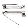 201 Stainless Steel Brooch Pin Back Safety Catch Bar Pins STAS-S117-021D-3