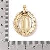 Brass Cubic Zirconia Pendants KK-Z050-31G-01-3