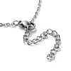 304 Stainless Steel Pendant Necklaces for Women NJEW-D064-01P-3