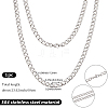 1Pc 304 Stainless Steel Cuban Link Chain Necklaces for Men Women NJEW-BM0001-08D-2