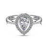 925 Sterling Silver Micro Pave Cubic Zirconia Finger Rings FS-WGBB1F3-06-1