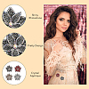 4Pcs 4 Colors Rhinestone with PU Leather Iron/Sew on Appliques DIY-FH0006-99-4