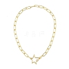 304 Stainless Steel Paperclip Chain Necklaces NJEW-JN06369-02-3