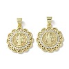 Rack Plating Brass Cubic Zirconia Pendants KK-M272-09G-1