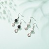 2Pair 2 Style Natural Lava Rock & Howlite with Yin Yang Long Dangle Earrings EJEW-JE04962-02-3