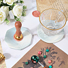 2Pcs 2 Styles Marble Pattern Porcelain Cup Coasters AJEW-CP0009-18A-3