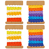 4 Cards 2 Styles  Polyester Wavy Fringe Trim Ribbon DIY-GF0009-48B-1