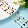 3.28 Feet Natural Tiger Eye Handmade Beaded Chains X-CHC-F010-03J-G-4