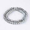 Electroplate Glass Beads Strands EGLA-A034-J10mm-Y02-2