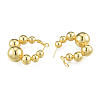 Brass Round Ball Wrap Hoop Earrings for Women EJEW-N011-83-4