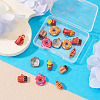 16Pcs 8 Styles Baking Paint Alloy Pendants FIND-TA0009-64-6
