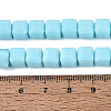 Opaque Glass Beads Strands GLAA-R041-8x8mm-C02-4