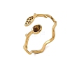 304 Stainless Steel Cuff Open Rings for Women GG-CBA7994-03G-08-4
