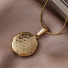 304 Stainless Steel Enamel with Imitation Pearl Flower Pendant Necklaces for Women DU2502-3