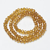 Electroplate Transparent Glass Beads Strands EGLA-A034-T6mm-H20-2