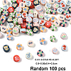 100Pcs 2 Styles Handmade Polymer Clay Beads CLAY-FP0001-11B-6