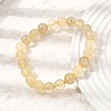 Natural Gold Rutilated Quartz(Dyed & Heated) Round Beaded Stretch Bracelets for Women GG-CBA3F02-05-2