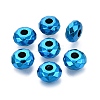 UV Plating Iridescent Transparent Acrylic European Beads OACR-E033-22-03-1