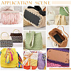   5Pcs 5 Colors Oval PU Leather Knitting Crochet Bags Nail Bottom Shaper Pad PURS-PH0001-21-6