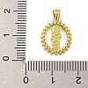 Rack Plating Brass Micro Pave Cubic Zirconia Pendants KK-C074-58G-03-3