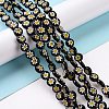 Handmade Millefiori Glass Flat Round Bead Strands X-LK-P011-20-2