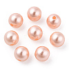 Spray Painted ABS Plastic Imitation Pearl Beads OACR-T015-05B-19-3