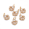 Brass Micro Pave Cubic Zirconia Charms ZIRC-L070-57G-1