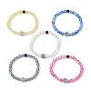 5Pcs Frosted Synthetic Round Moonstone Beads Stretch Bracelets for Men Women BJEW-JB11644-2
