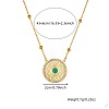 304 Stainless Steel & Synthetic Turquoise & Rhinestone Stud Earrings & Pendant Necklaces Sets FS-WG392A2-01-5