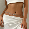 Alloy Crystal Rhinestone Heart Link Waist Chains for Women WGA2267-01-4