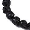 Natural Lava Rock Beaded Stretch Bracelets for Men Women BJEW-G727-01D-2