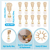 10Pcs Round Acrylic Pearl & Alloy Zipper Pulls HJEW-TAC0086-4