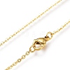 Brass Micro Pave Clear Cubic Zirconia Pendant Necklaces NJEW-A127-14G-3