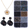 100G 10 Styles Glass Seed Beads SEED-PA0001-47-1