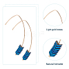 ANATTASOUL 7 Pairs 7 Colors Natural Hematite Arrow Dangle Earrings EJEW-AN0001-43-3