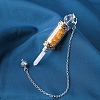 Natural Yellow Quartz Chips Wishing Bottle Dowsing Pendulum Big Pendants PW-WG6F05D-09-1